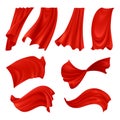 Realistic Billowing Red Cloth Royalty Free Stock Photo