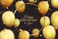 realistic birthday background vector design illustration