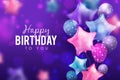 realistic birthday background vector design illustration