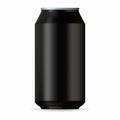 Realistic black aluminum can