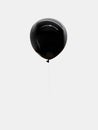 Realistic the black balloon isolated on transparent background. Vector illustration.