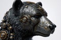 Realistic Black Bear Robot Head: A Cinematic 3D Masterpiece with Superb Detail and Volume
