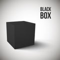 Realistic Black Box Vector Illustration