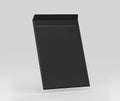 Realistic Black Envelope C4/A4 mockup, Dark letter paper, c4 a4 c3 a3 template 3d Rendering isolated on light gray background