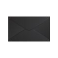 Realistic black envelope. Closed envelope mockup isolated white background, folded letter. Vector illustration