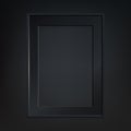 Realistic black frame isolated on dark background. Presentations. Vector illustration Royalty Free Stock Photo