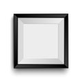 Realistic black frame for your picture or photo. Modern vector mockup template. Empty framing for your design