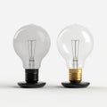 Realistic Black And Gold Lamp Mockup With Detailed Miniatures