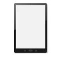 Realistic black vertical vector tablet Royalty Free Stock Photo