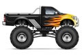 Realistic black monster truck