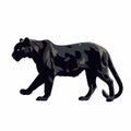 black panther vector on white background