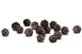 Black pepper close up realistic vector illustration