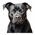 Realistic Black Pit Bull Dog Illustration In 8k Resolution Royalty Free Stock Photo