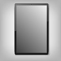 Realistic black vertical vector tablet Royalty Free Stock Photo