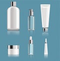 Realistic Blank Cosmetic Packages Set Royalty Free Stock Photo