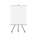 Realistic blank and empty flip chart mockup design template