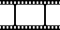 Realistic blank film strip, camera roll. Old retro cinema movie strip. Analog video recording and photography. Vector Royalty Free Stock Photo