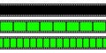 Realistic blank film strip, camera roll. Old retro cinema movie strip with green chroma key background. Analog video