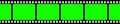 Realistic blank film strip, camera roll. Old retro cinema movie strip with green chroma key background. Analog video Royalty Free Stock Photo