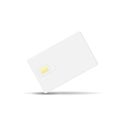 Realistic blank sim cards in minimalistic style on white background. SIM card. Easy to change color mock up vector template Royalty Free Stock Photo