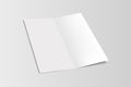 Realistic blank white and clean brochure mockup template vector Royalty Free Stock Photo