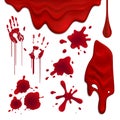 Blood Blots Realistic Set Royalty Free Stock Photo