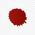 Realistic blood splatters and blood drops set. Splash red ink. illustration isolated on transparent background Royalty Free Stock Photo