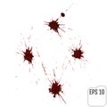 Realistic blood or wine splatters. Elements of design for hallow