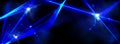 Realistic blue laser light beams Royalty Free Stock Photo