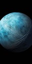 Realistic Blue Planetary Surface Sculpted Image - Concept Art Royalty Free Stock Photo