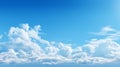 Realistic Blue Sky With Clouds In Summer - Hyper-detailed 8k Background Royalty Free Stock Photo