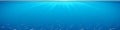 Realistic blue underwater. 3D illustration. Vector. Royalty Free Stock Photo