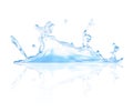 Realistic blue water splash. Vector icon. EPS10 Royalty Free Stock Photo