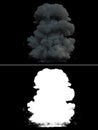 Realistic Bomb Explosion Smoke Royalty Free Stock Photo