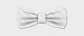 Realistic Bow Tie - White Vector Illustration - Isolated On Transparent Background Royalty Free Stock Photo