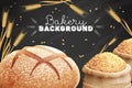 Realistic Bread Bakery Background