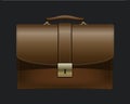 Realistic Briefcase Icon Vector Illustration