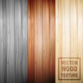 Realistic brown wooden parquet floor texture set Royalty Free Stock Photo