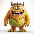 Realistic Brushwork 3d Animation Of A Proud Cartoon Monster