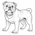 Realistic Bulldog Coloring Pages For Toddlers