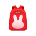 Realistic Bunny Backpack Composition Royalty Free Stock Photo