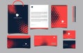 Realistic Business stationary Corporate identity mockup set of folder, Letterhead, Business Card, Envelope, Pen, Bag, Etc. Corpora Royalty Free Stock Photo