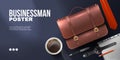 Realistic Businessman Briefcase Background