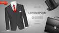 Realistic Businessman Style Template