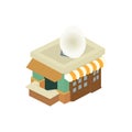 Realistic cafe diner icon. Vector illustration eps 10