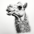 Realistic Camel Portrait Tattoo Drawing With High Contrast