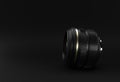 Realistic camera lens with reflections 3D Rendering