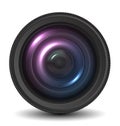 Realistic camera lens. Vector illustration. EPS 10 Royalty Free Stock Photo