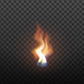 Realistic Candlelight Brush Fire Element Vector