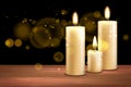 Realistic Candles Magic Background